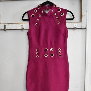 Wow Couture Magenta Fuscia Purple Pink Slimming Sheath Dress NWT Med